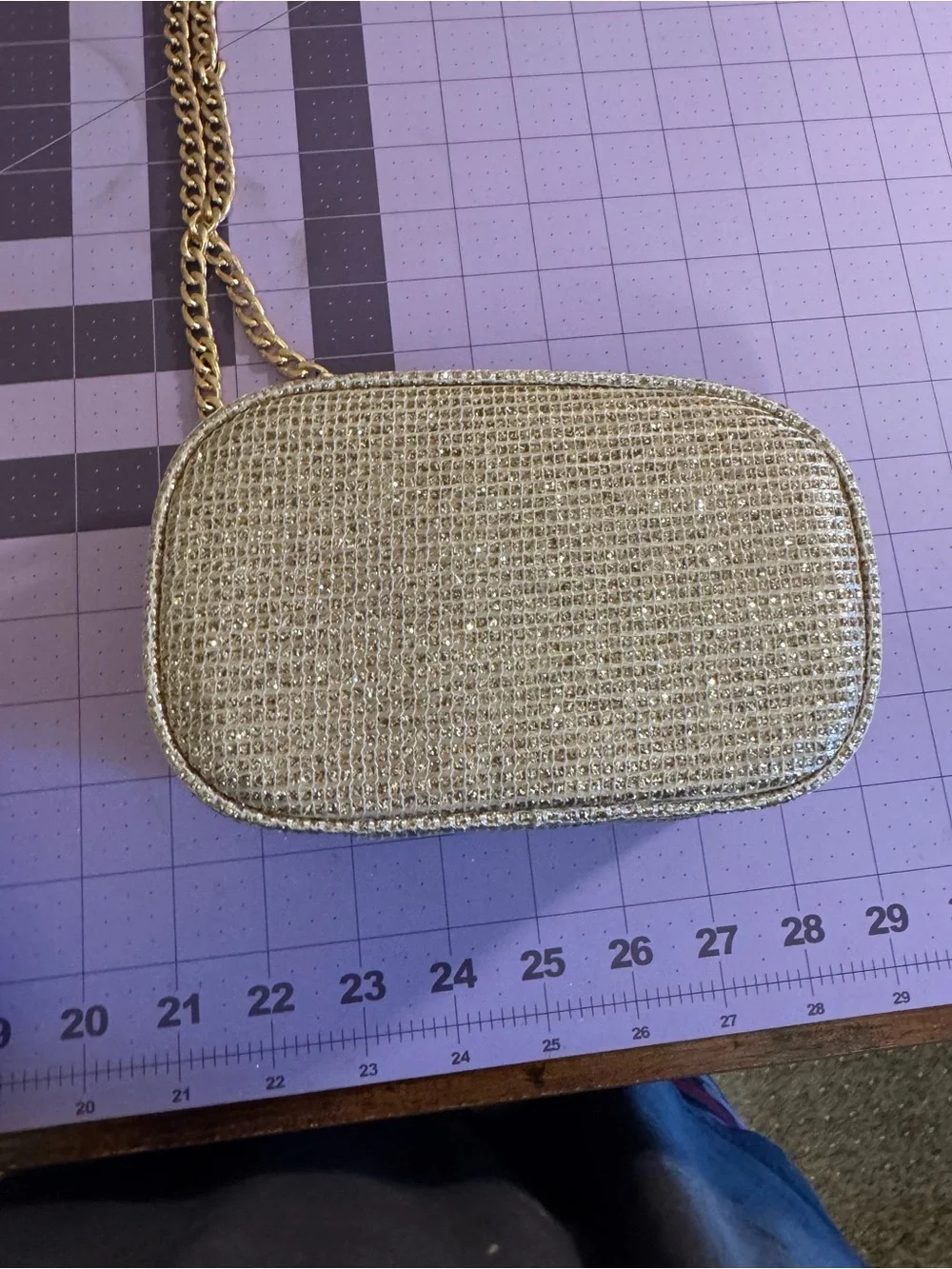 Christian Dior Beauty Gold Sparkle Bag